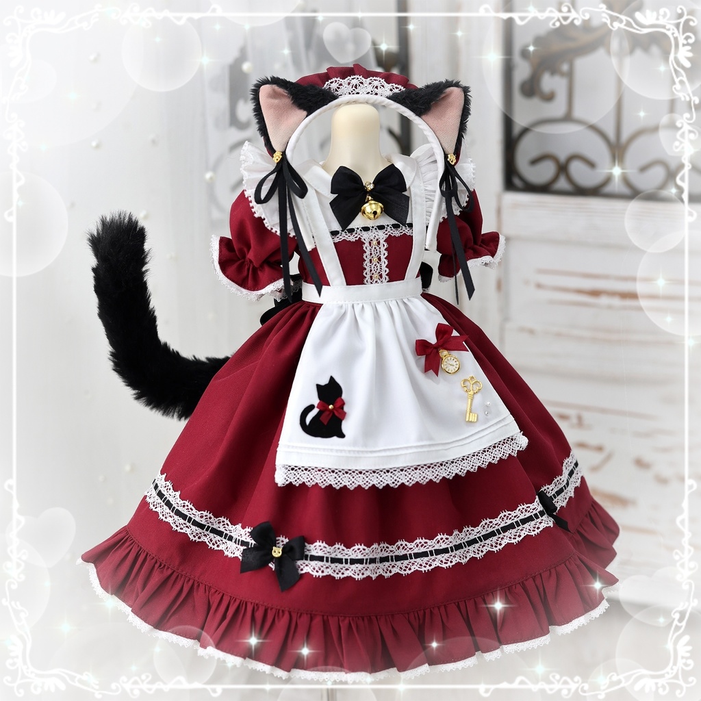 【即納品】「ニャンコのお茶会」1/4ドール衣装(MDD・KUMAKO用)