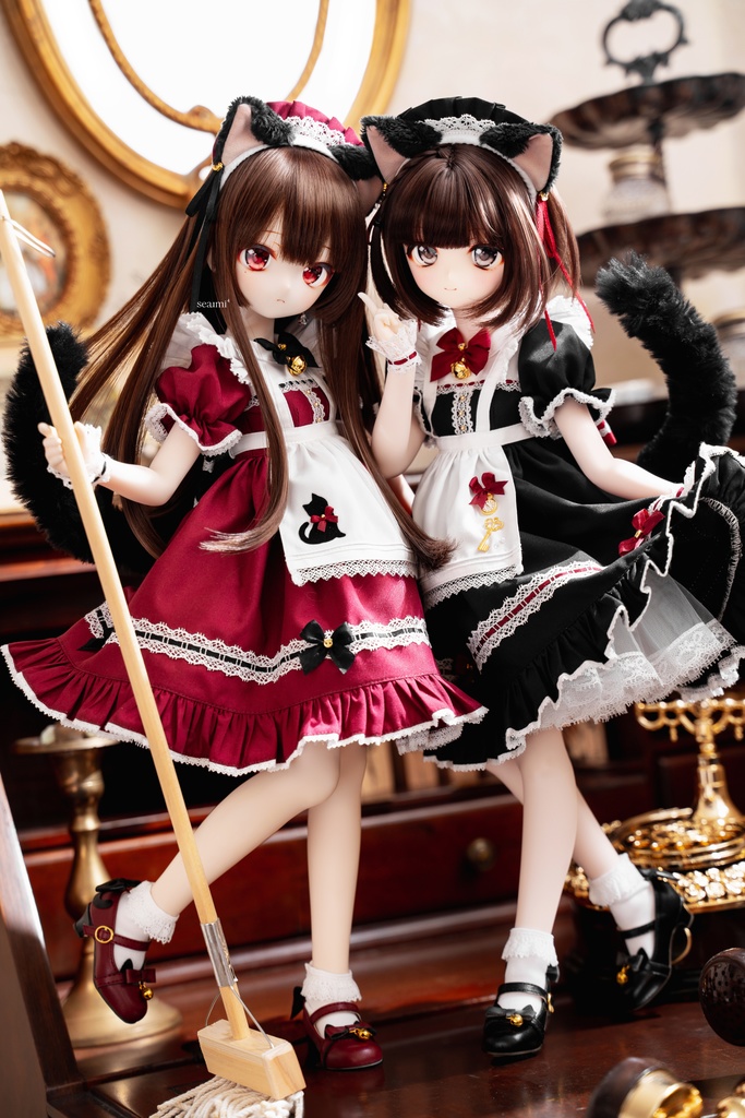 【即納品】「ニャンコのお茶会」1/4ドール衣装(MDD・KUMAKO用)