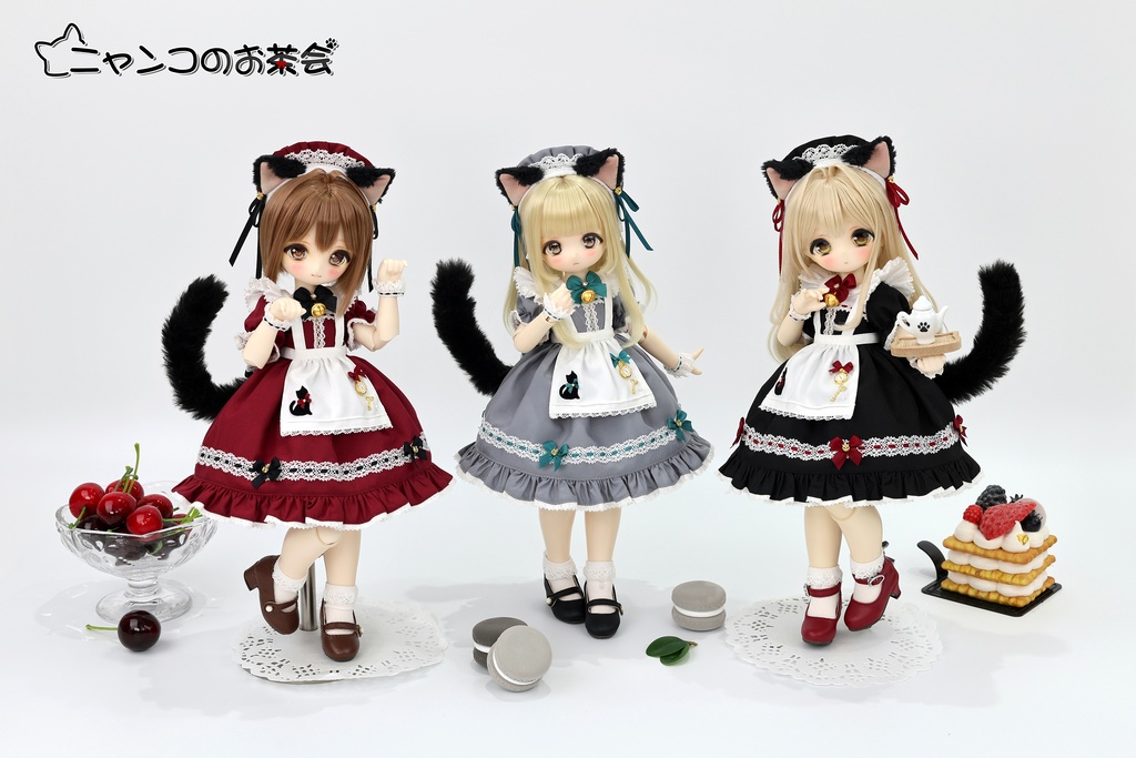 【受注予約】「ニャンコのお茶会」1/6ドール衣装(幼SDサイズ)【期間限定で送料無料】