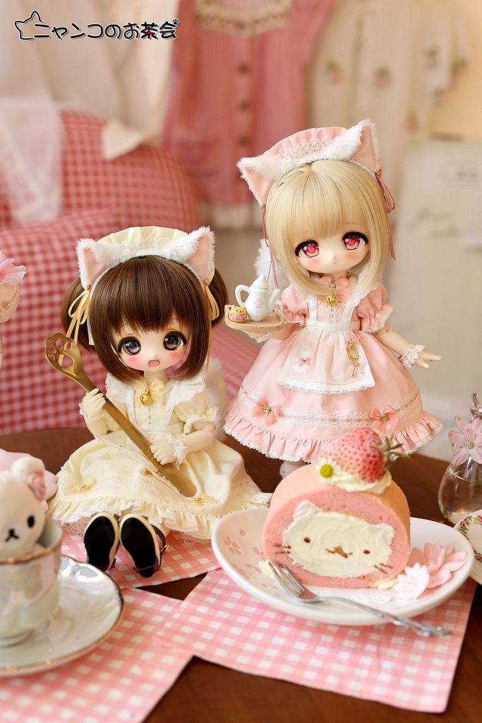 【受注予約】「ニャンコのお茶会」1/6ドール衣装(Tinyfoxサイズ)【期間限定で送料無料】