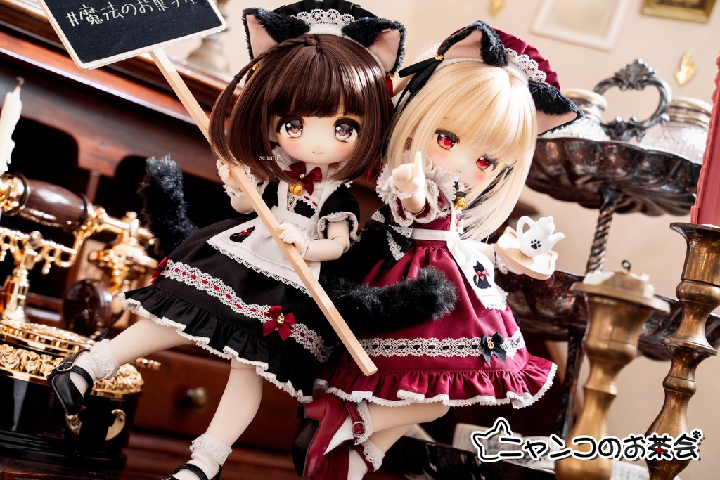 【受注予約】「ニャンコのお茶会」1/6ドール衣装(Tinyfoxサイズ)【期間限定で送料無料】