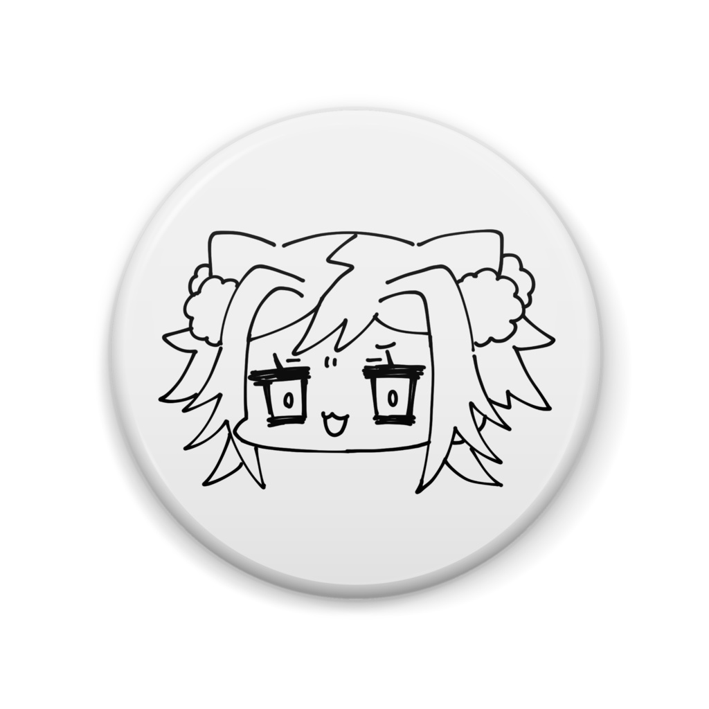 贅沢するなの顔缶バッジ