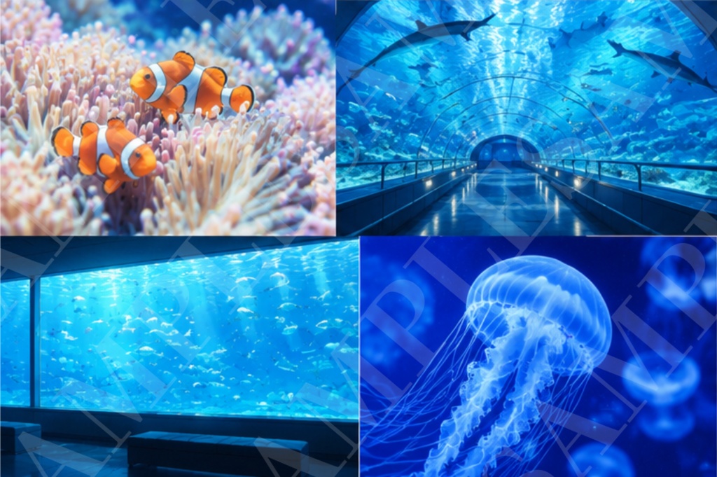 水族館背景デザイン素材 16種セット