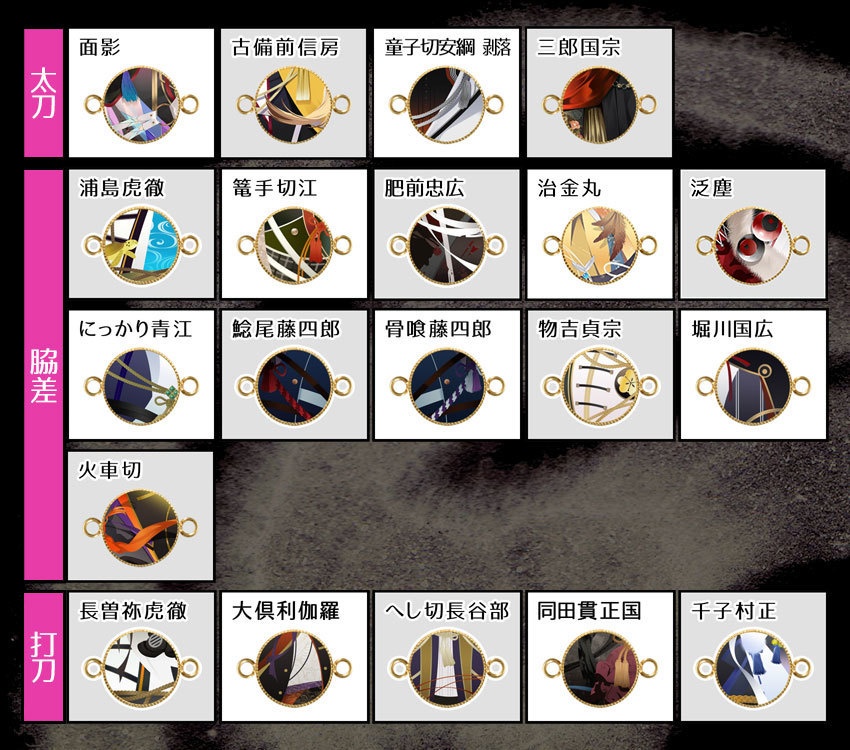 【全123振】組み合わせ自由!刀剣男士ペアブレスレット