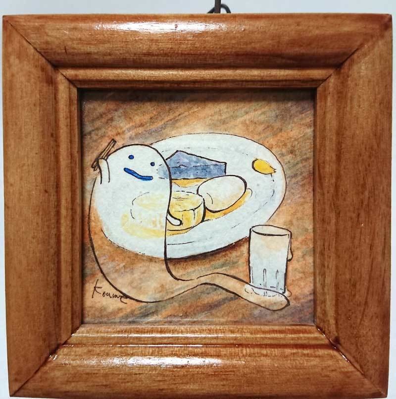 ミニ原画「熱燗とおでん」