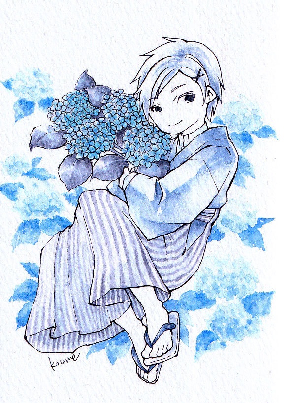 ドローイング【アジサイ】