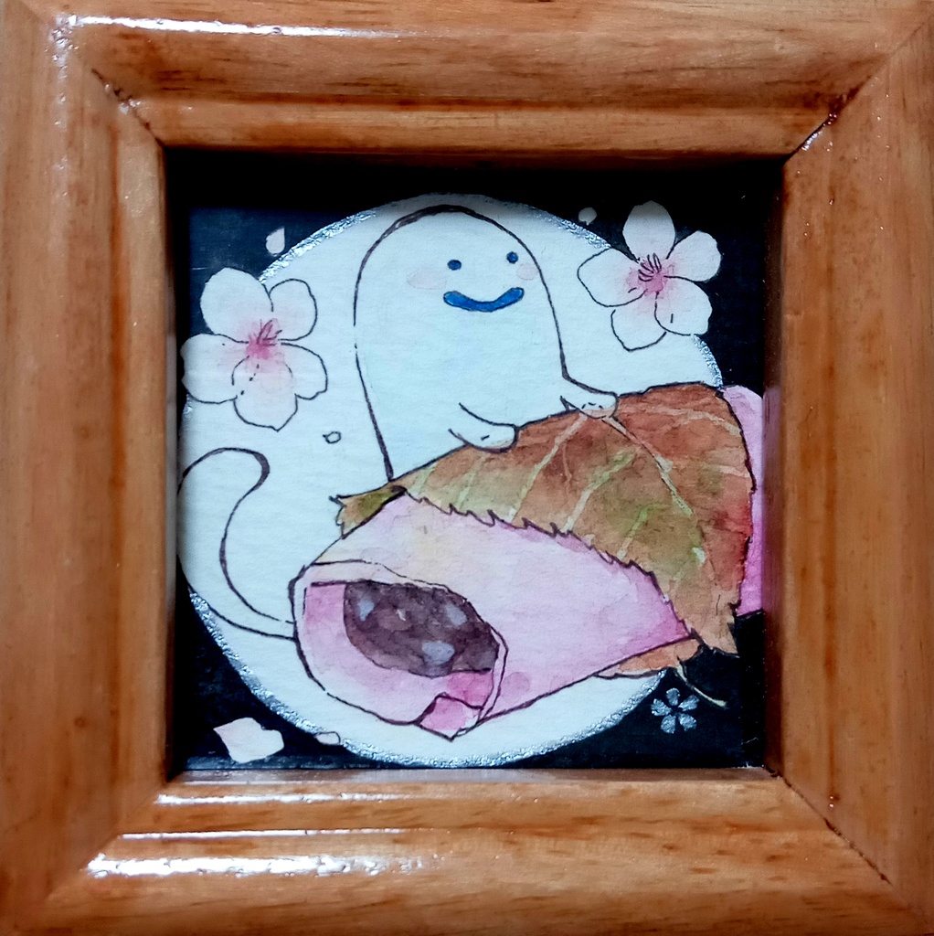 ミニ原画「春・長命寺」