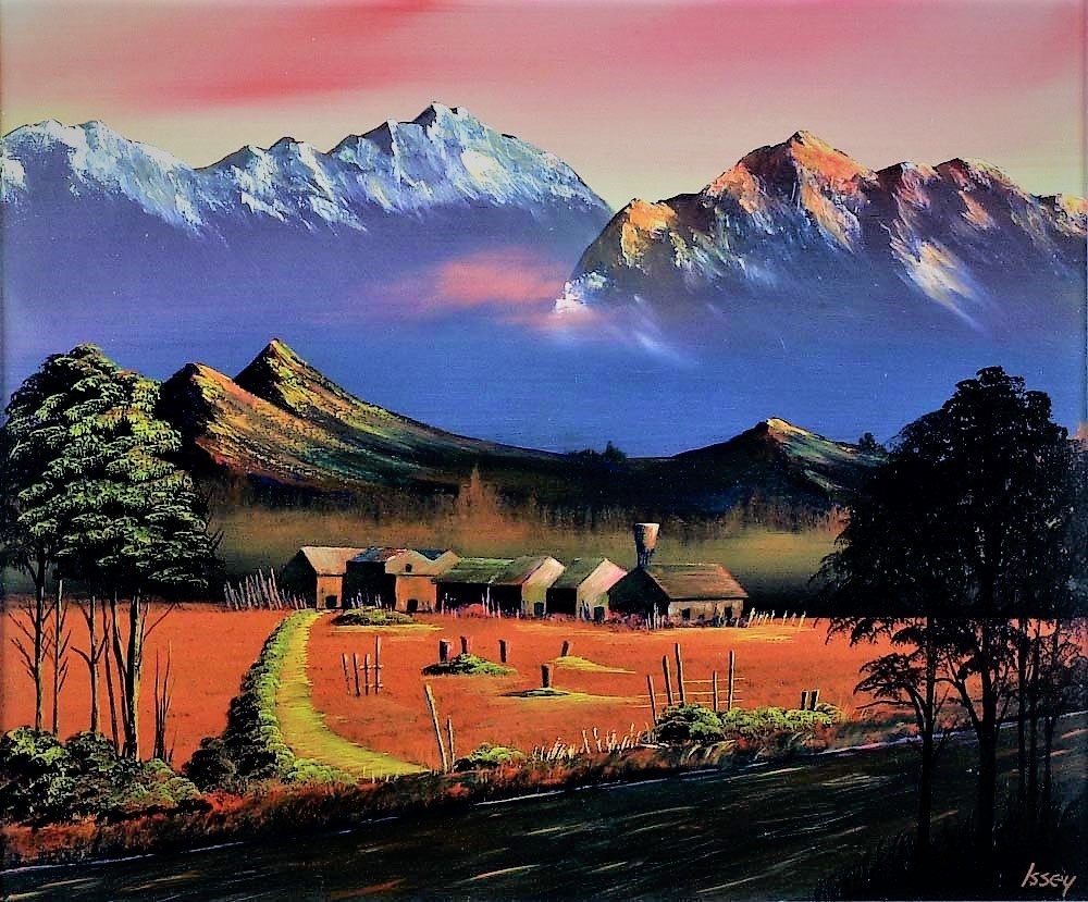 高山の夕暮れ