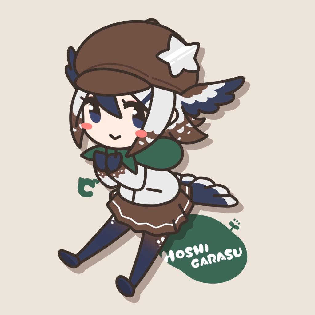 ホシガラス - トリのオリフレ缶バッジ