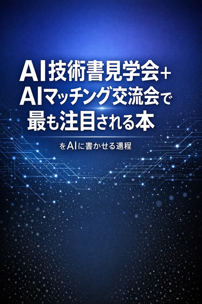 「AI技術書見学会＋AIマッチング交流会で最も注目される本」をAIに書かせる過程