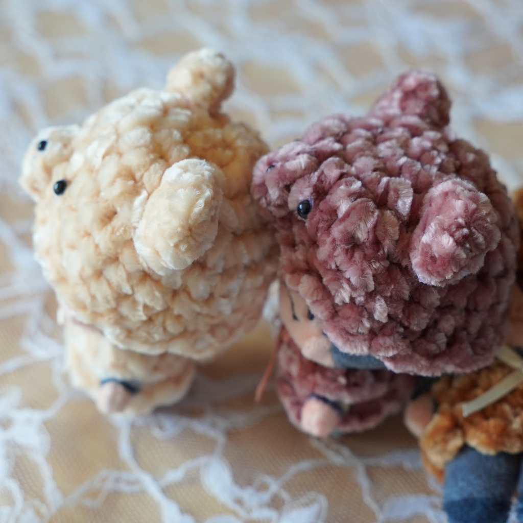 8cm用ぬい服 モコモコくまセット