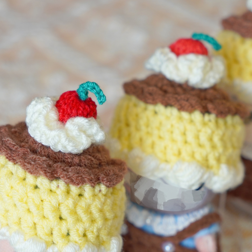 8cm用 ぬい服 レトロプリン帽子