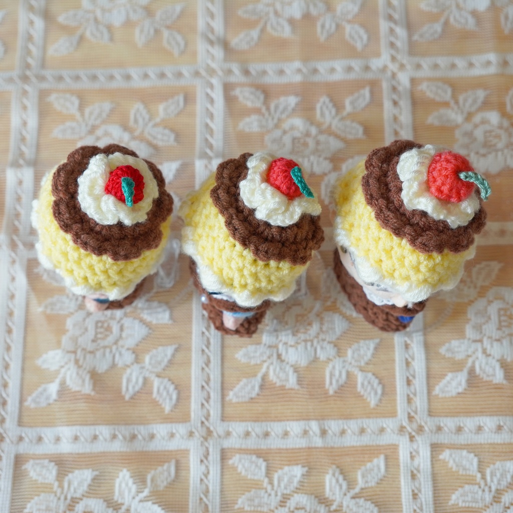 8cm用 ぬい服 レトロプリン帽子