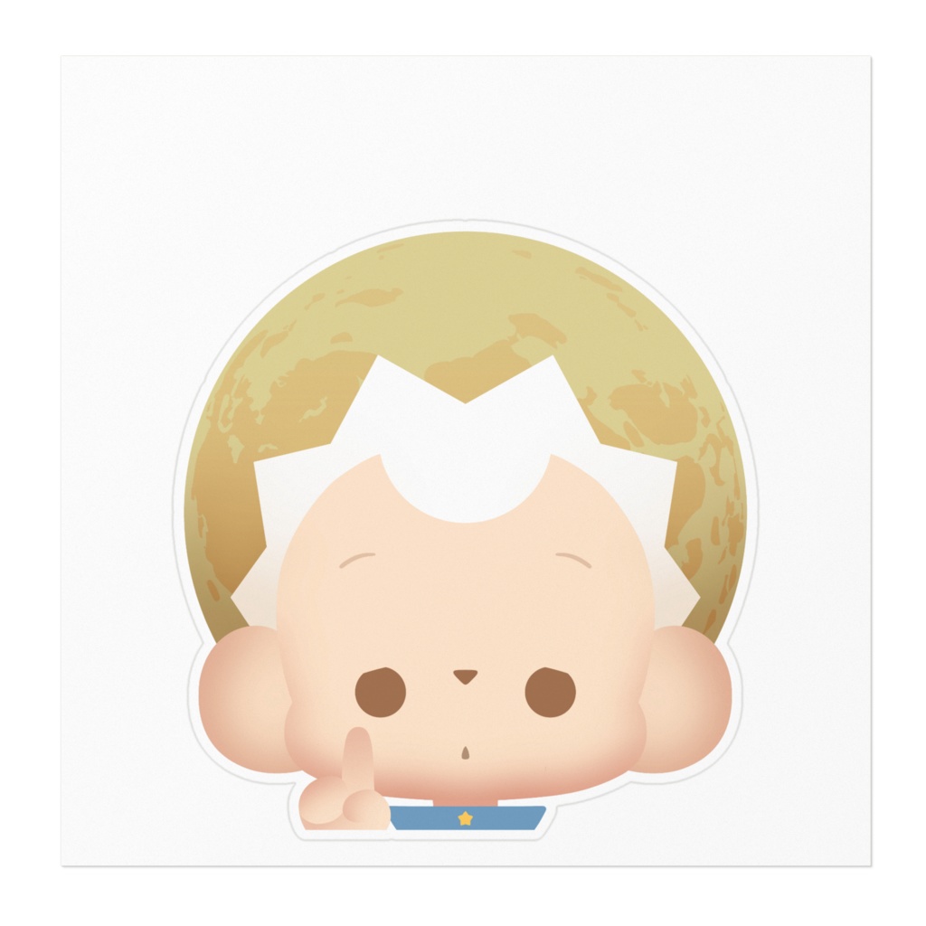 お月様、なステッカー。