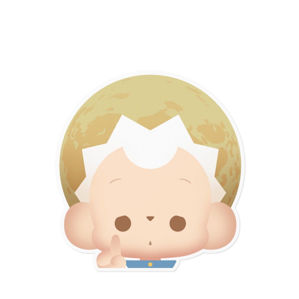 お月様、なステッカー。