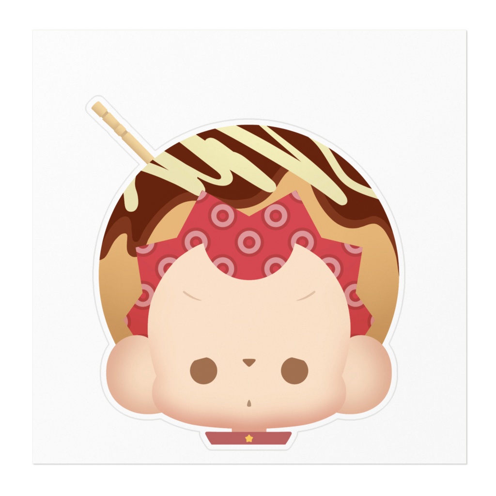 たこ焼き、なステッカー。