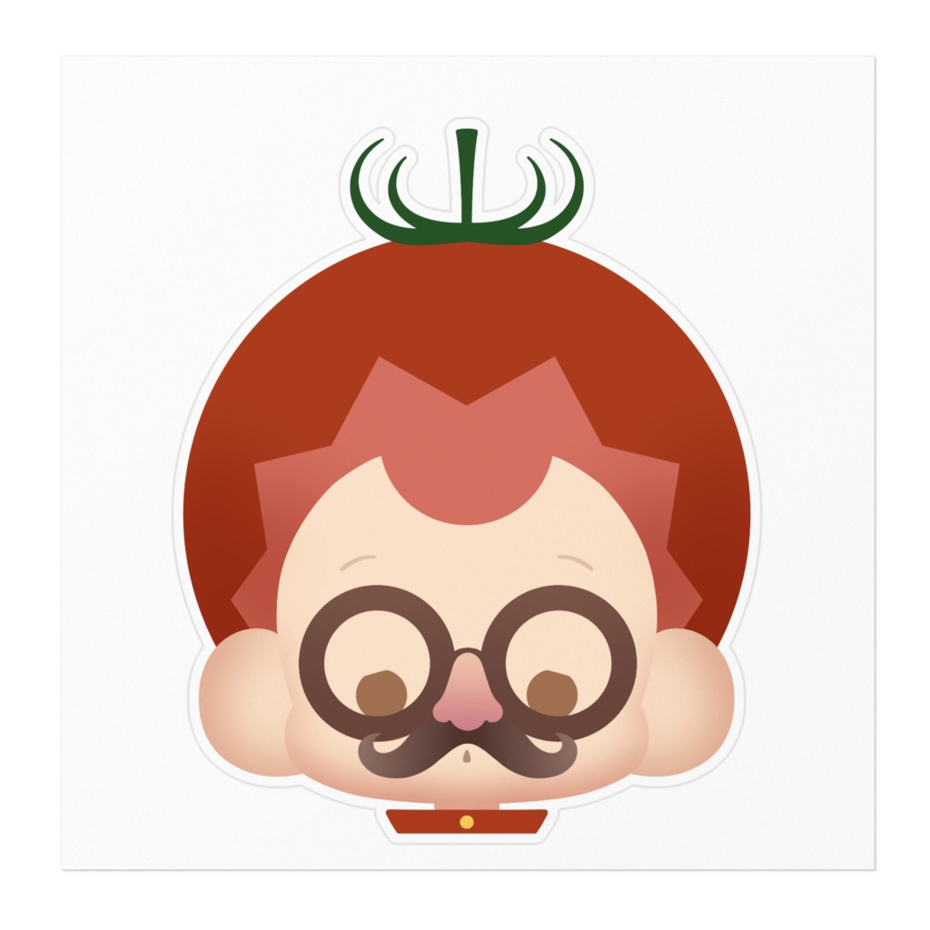 鼻眼鏡、なステッカー。