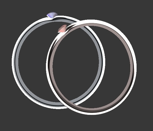 【VRChat】simplering【3Dモデル】