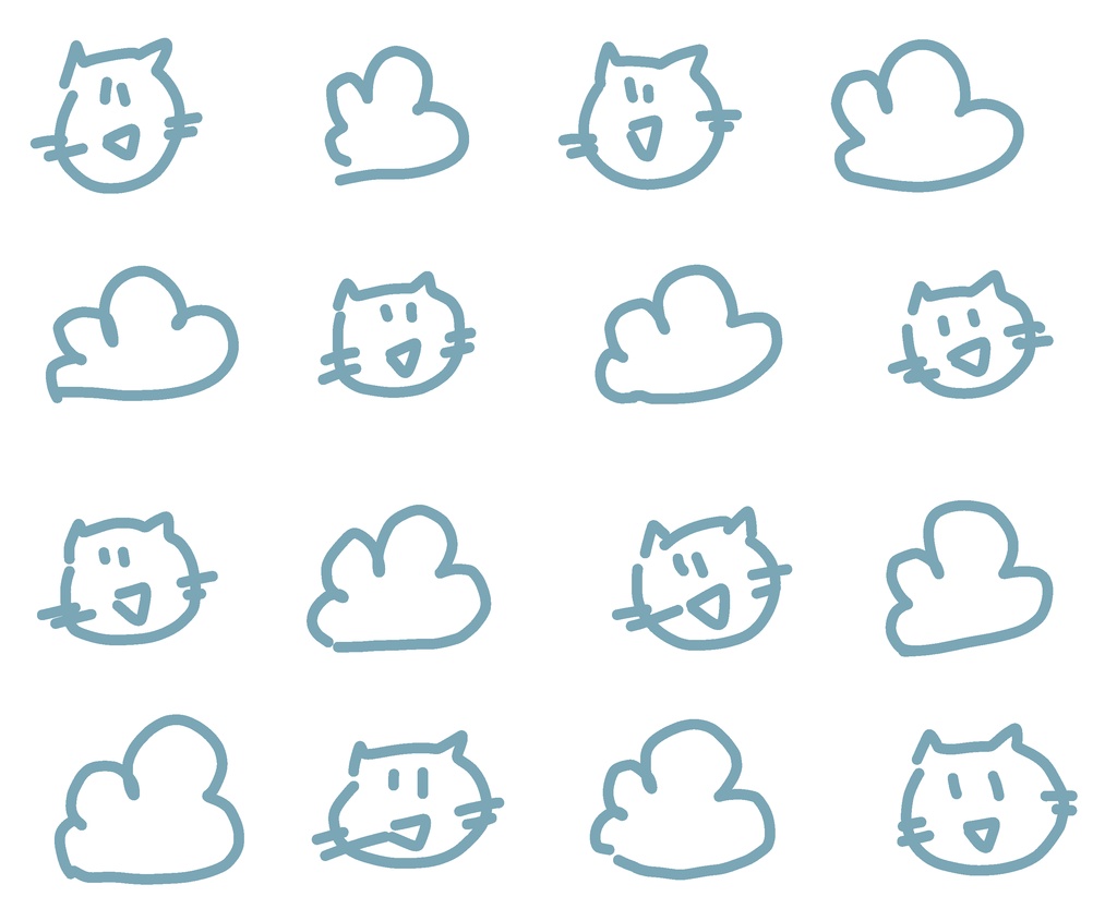 ふむ オリジナルTシャツ くもとねこ