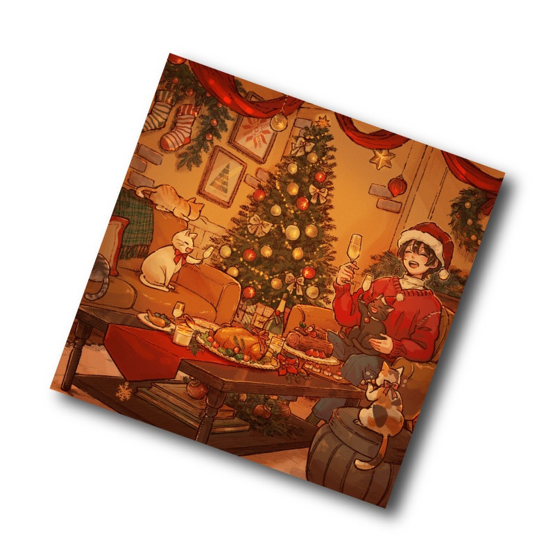 スカーフ クリスマスカーフ