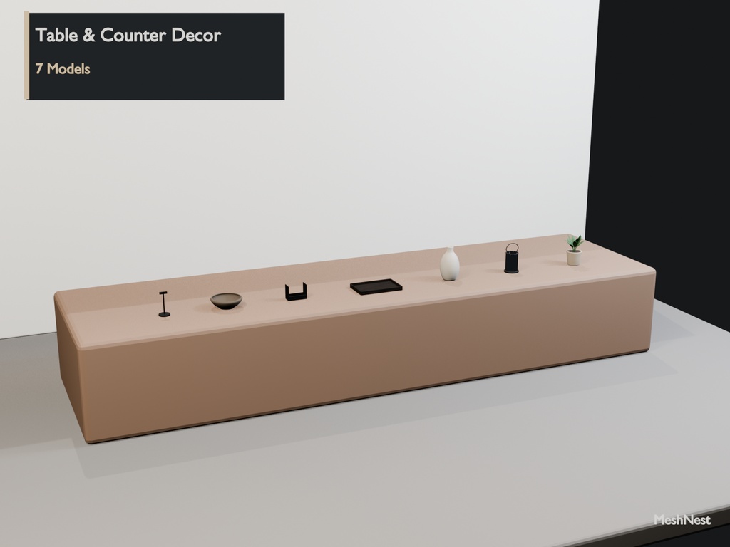 Modern Cafe Lighting & Decor Full Set|20 Models|Blender・Unity・VRChat確認済み