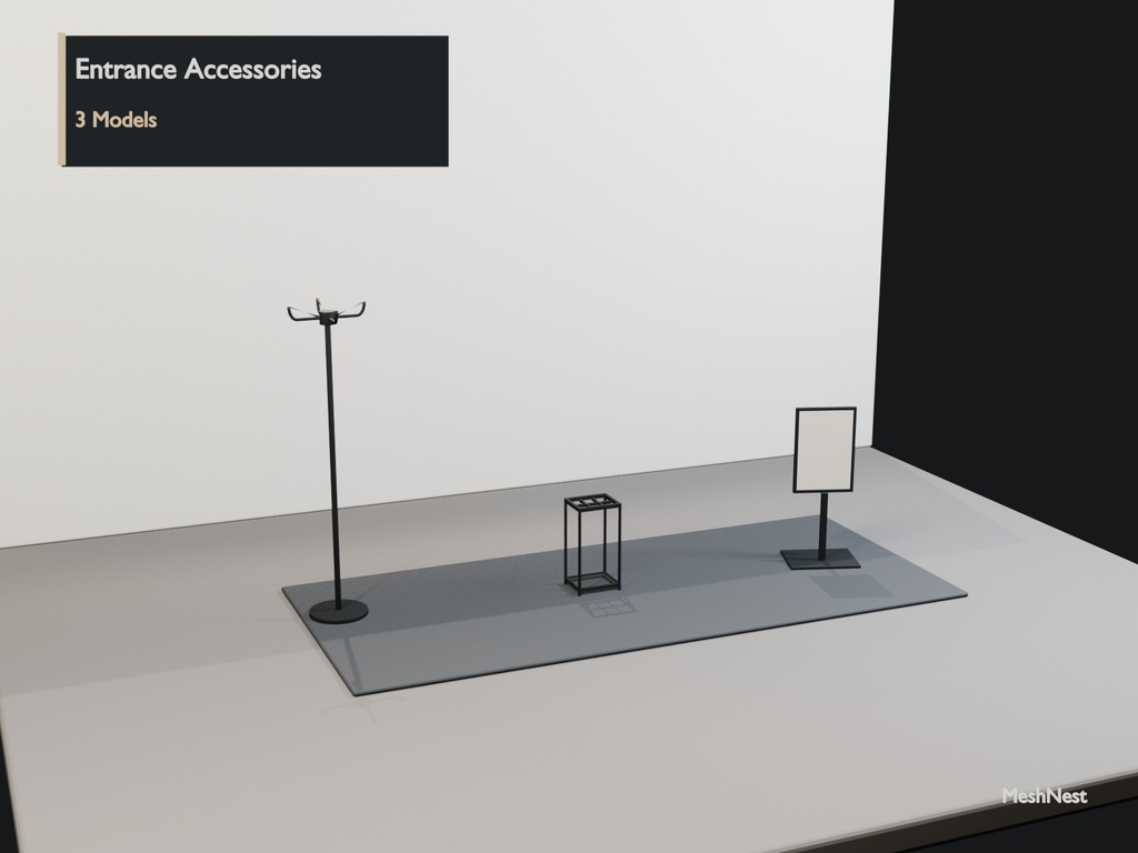 Modern Cafe Lighting & Decor Full Set|20 Models|Blender・Unity・VRChat確認済み
