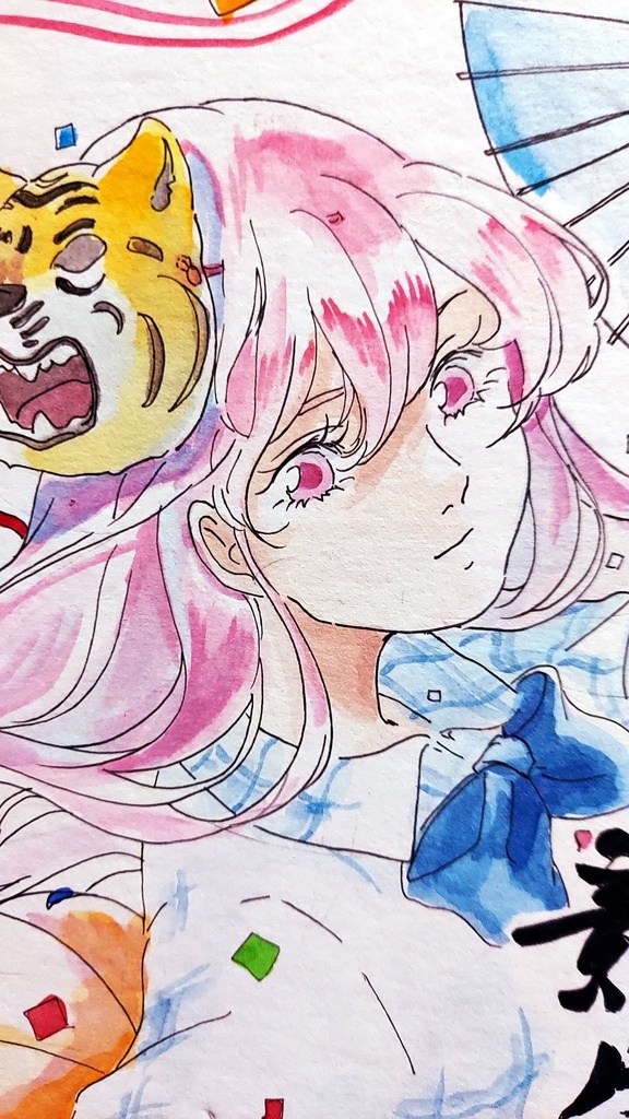 秦こころ新年イラスト 天色マカロン Booth