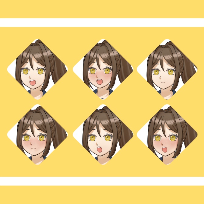 【全身立ち絵素材】セーラー服の女の子