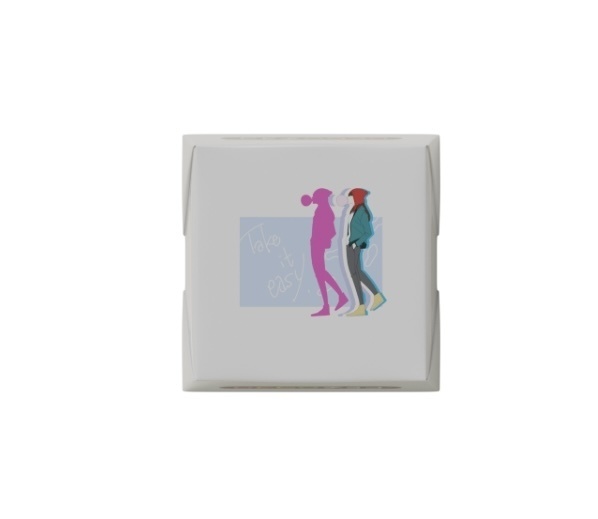 ガム風船と窓と鳩