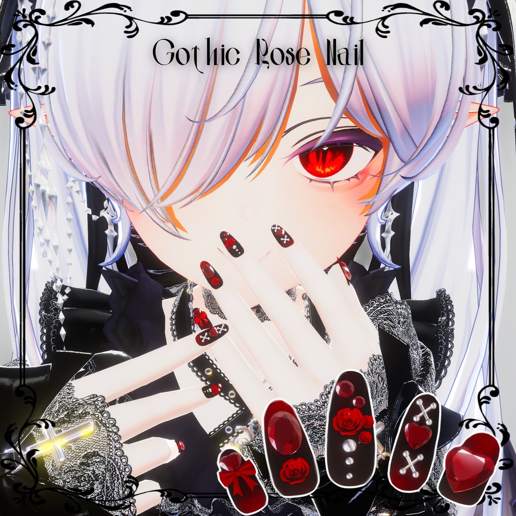 Gothic Rose Nail