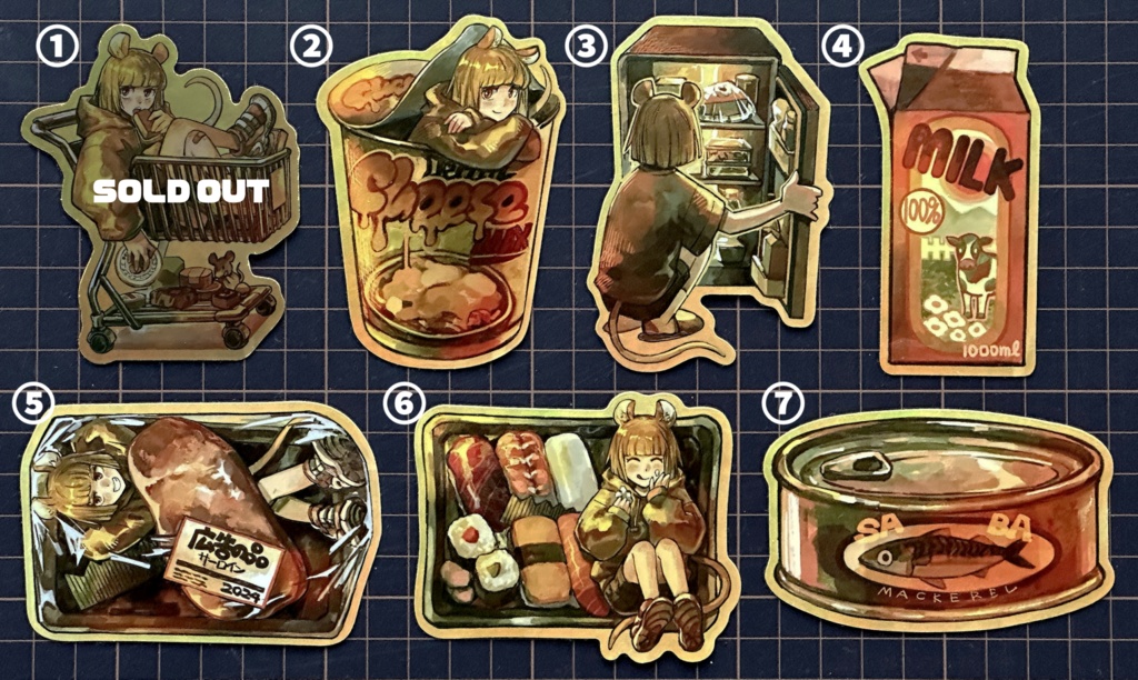 ステッカー(ねずみちゃん)