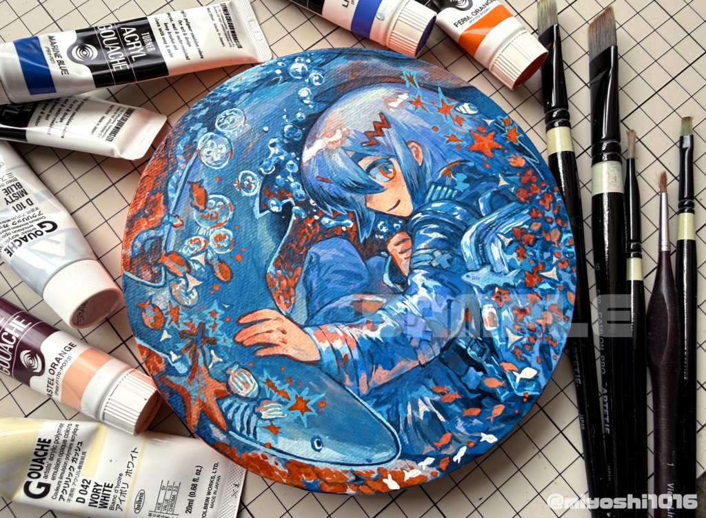 キャンバス原画(ツマグロちゃん)