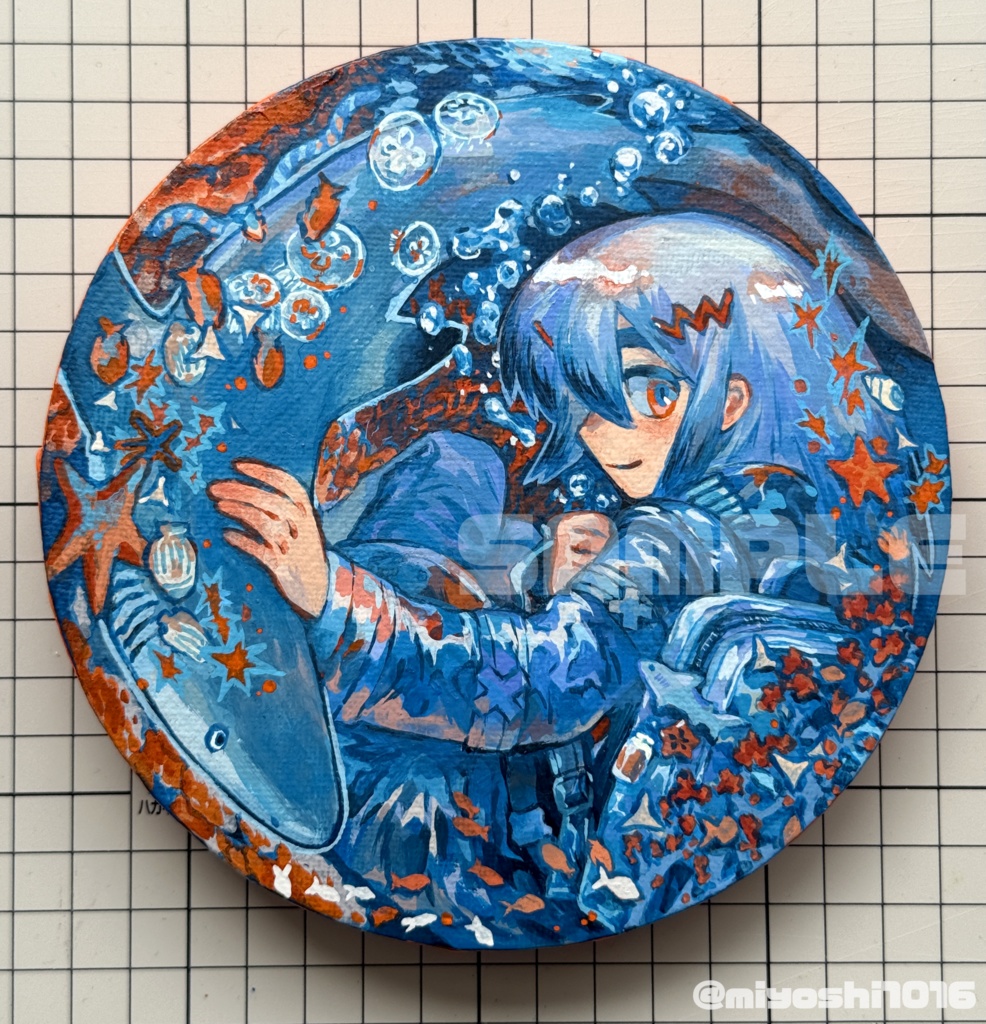 キャンバス原画(ツマグロちゃん)