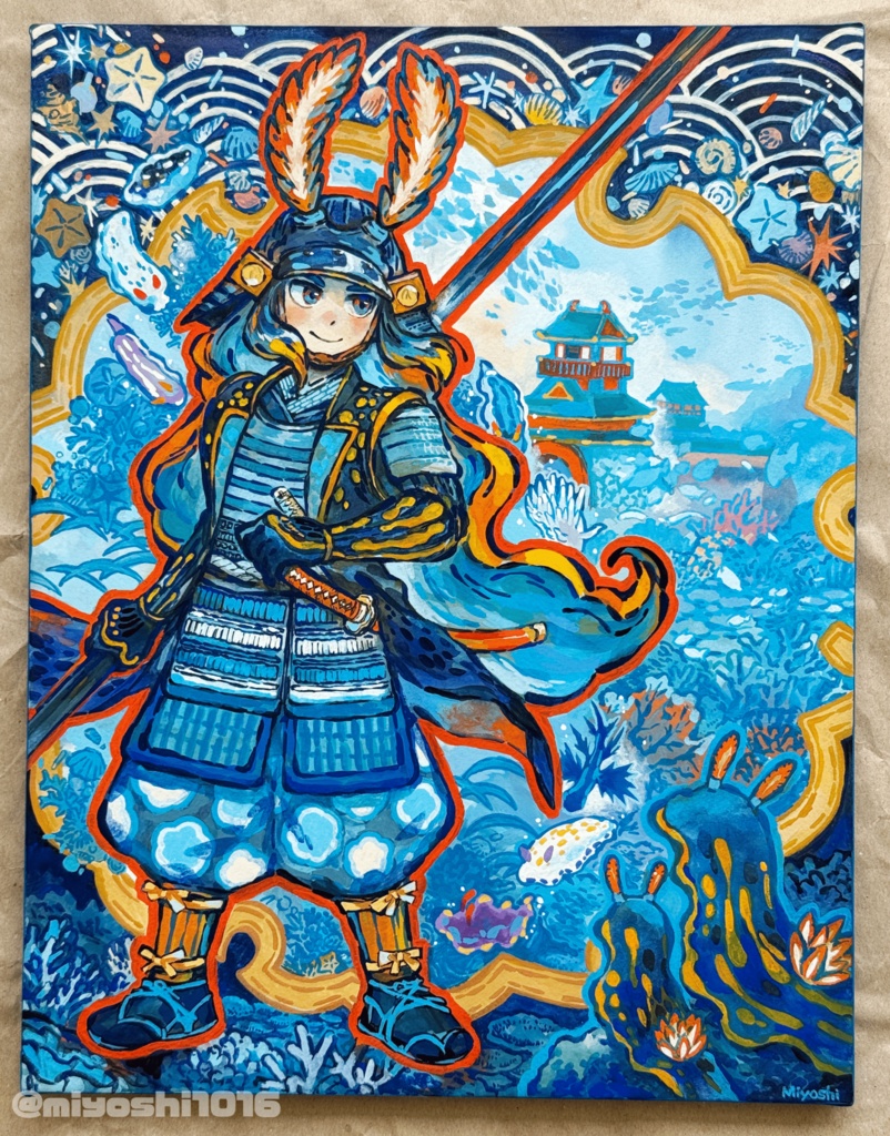 【F6アナログ原画】海牛武者之図