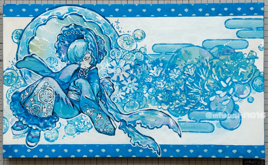 【M6アナログ原画】海月変化絵巻