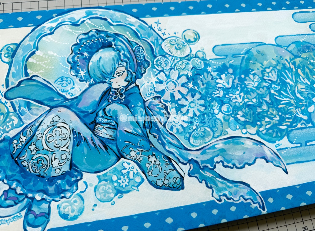 【M6アナログ原画】海月変化絵巻