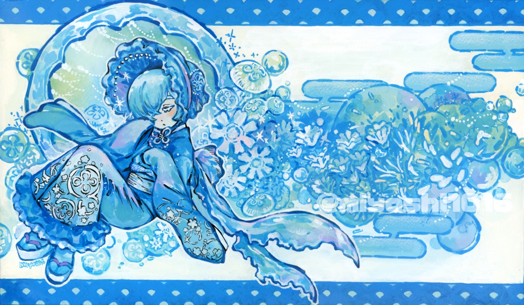 【M6アナログ原画】海月変化絵巻