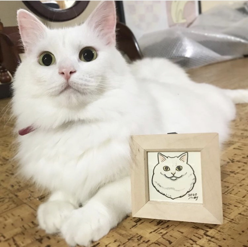 額入りイラスト◆ちびねこ似顔絵