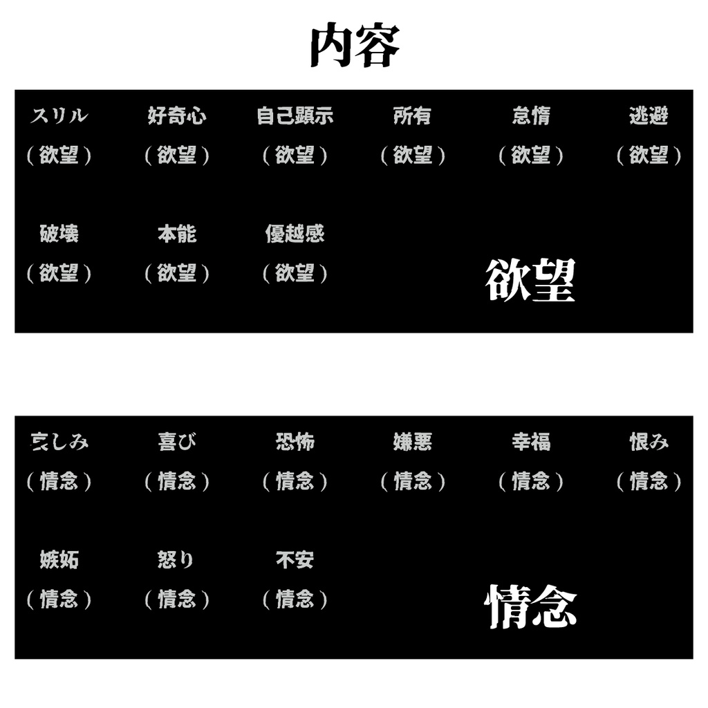 ウィンドウ風共鳴感情素材