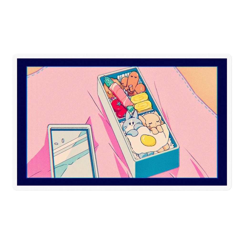 お弁当のステッカー