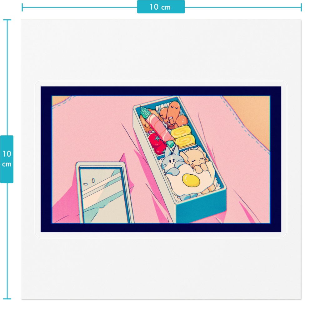 お弁当のステッカー