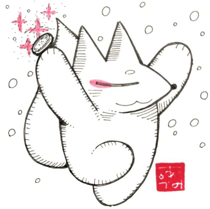 豆色紙（おきつねさん）