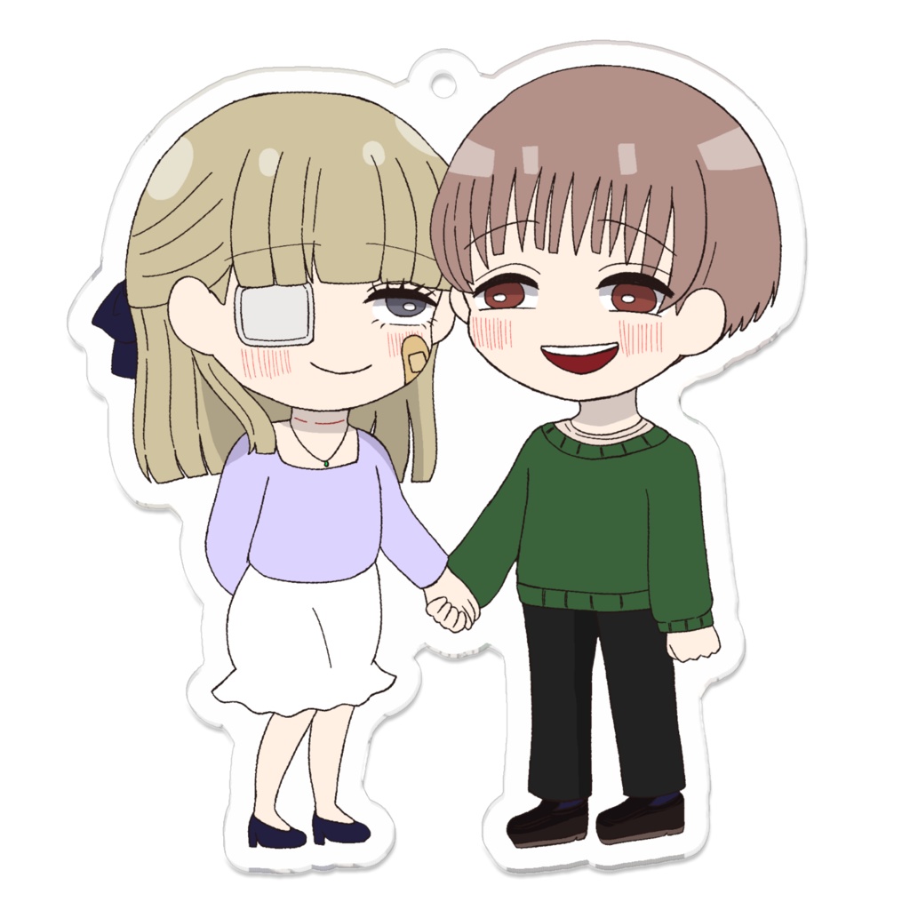 ホワイト夫妻アクリルキーホルダー