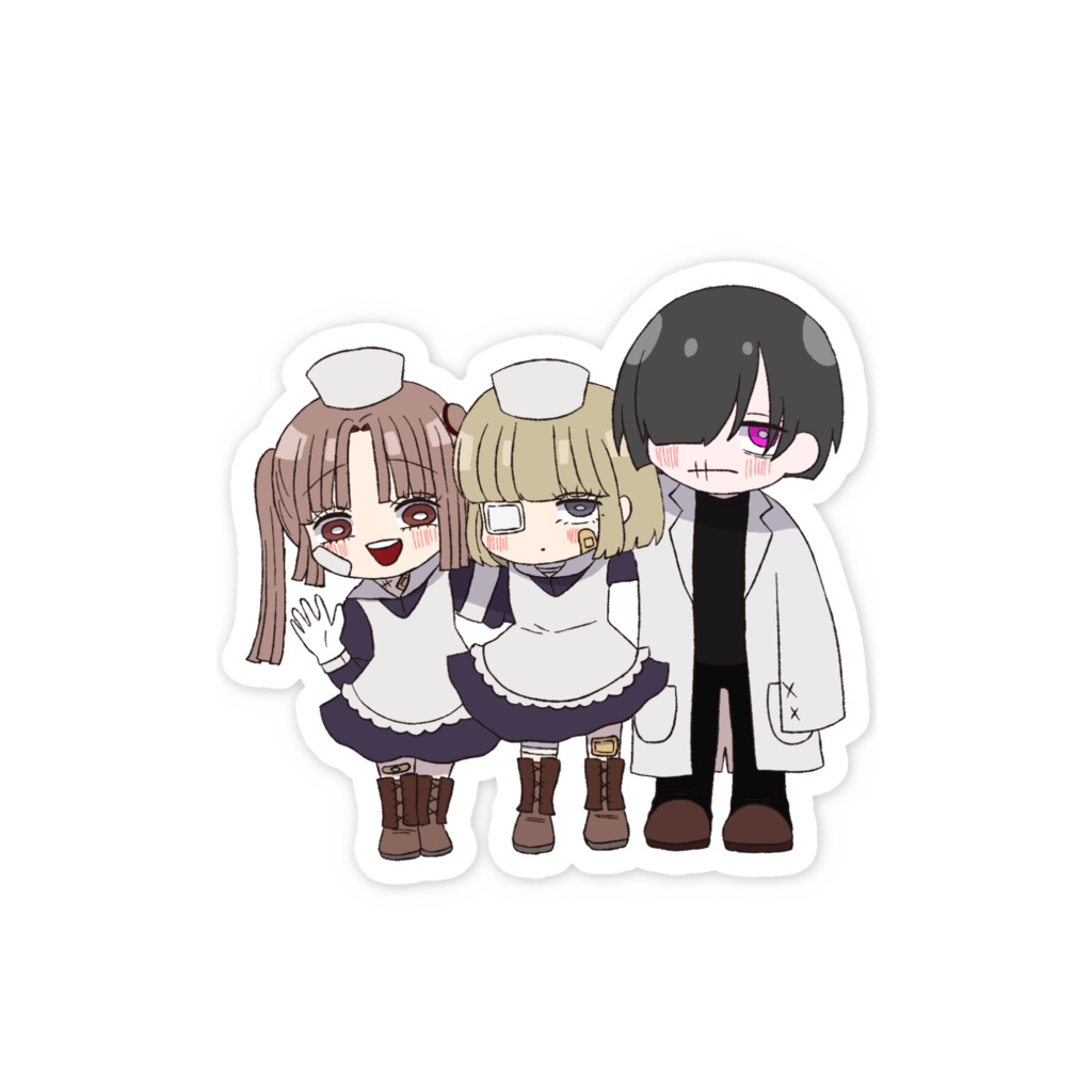 同期組スマホステッカー