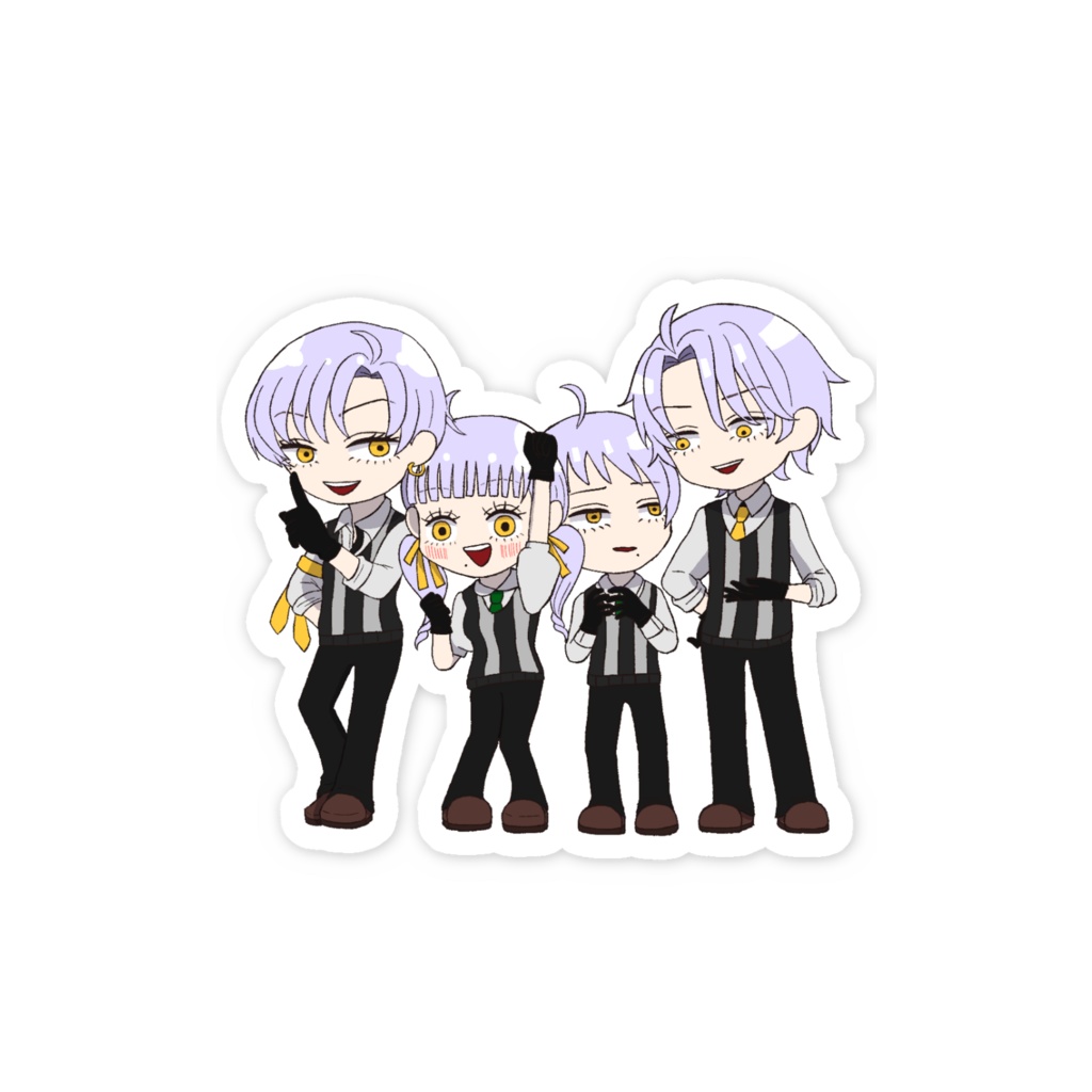 死神4きょうだいスマホステッカー