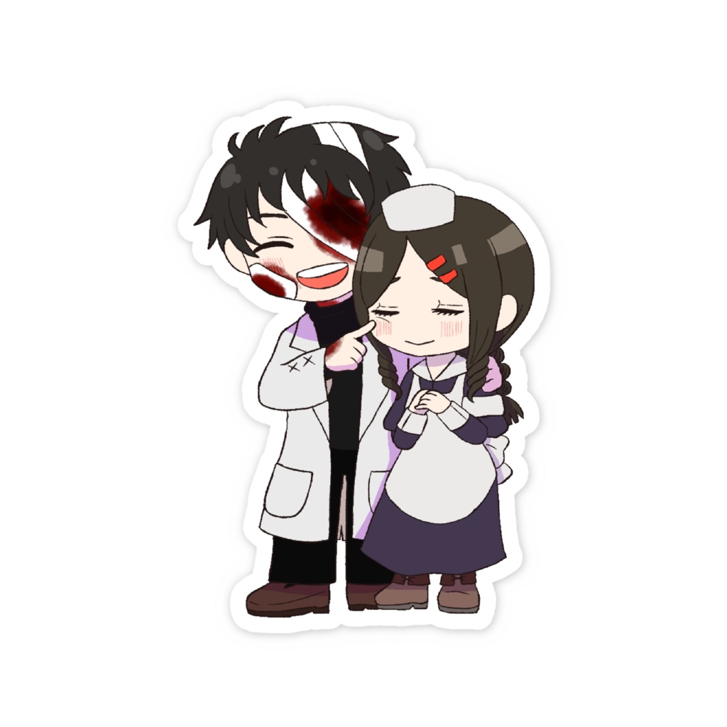 ヘーゼル夫妻スマホステッカー