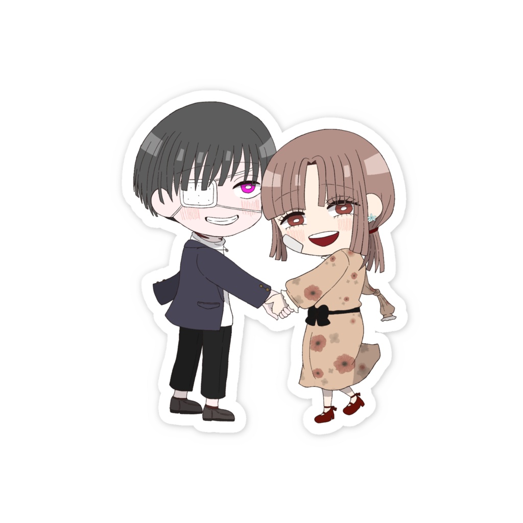 トーマス夫妻スマホステッカー