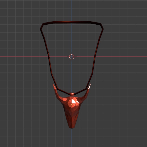 牛？の頭ネックレス