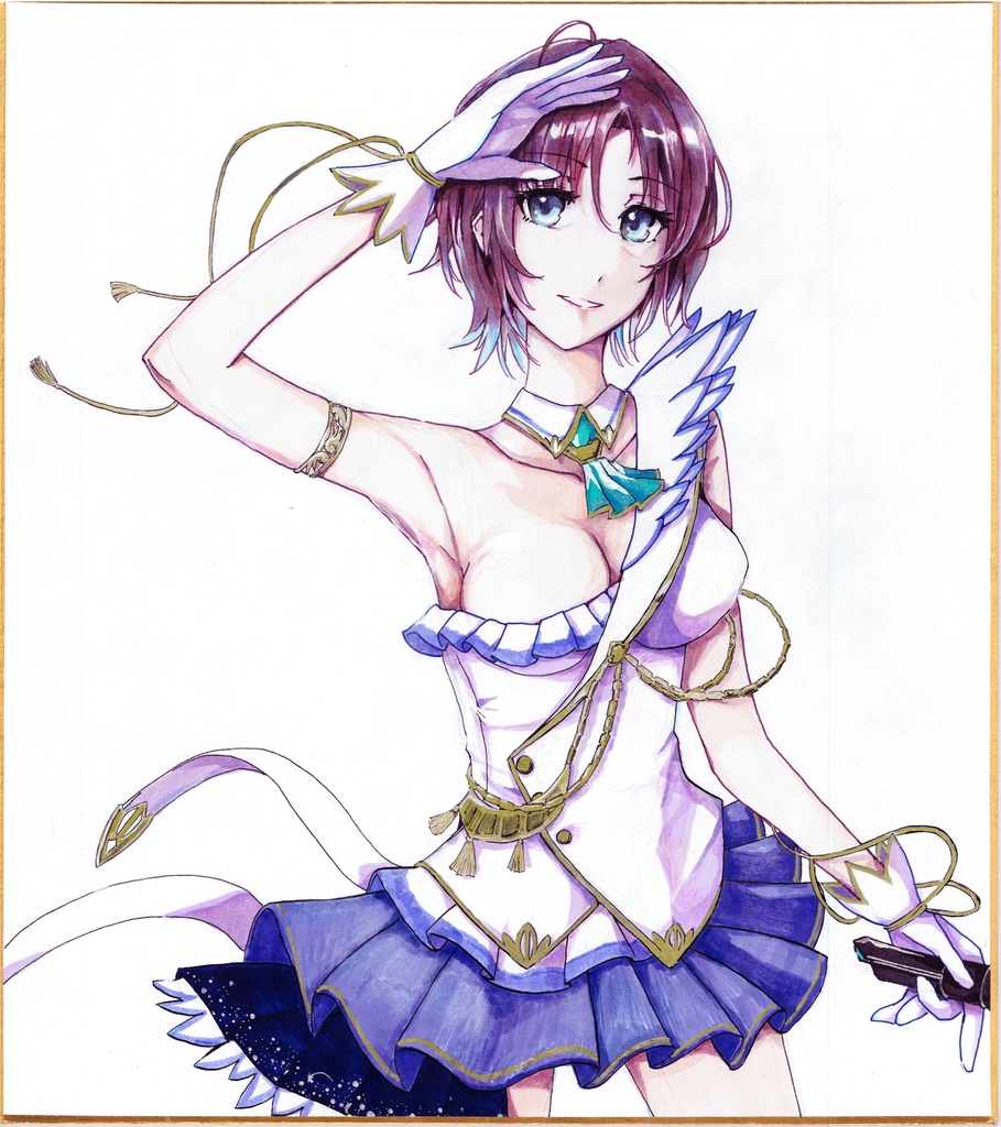 アイドルマスターズ シャイニーカラーズ 手描き色紙「よーし」