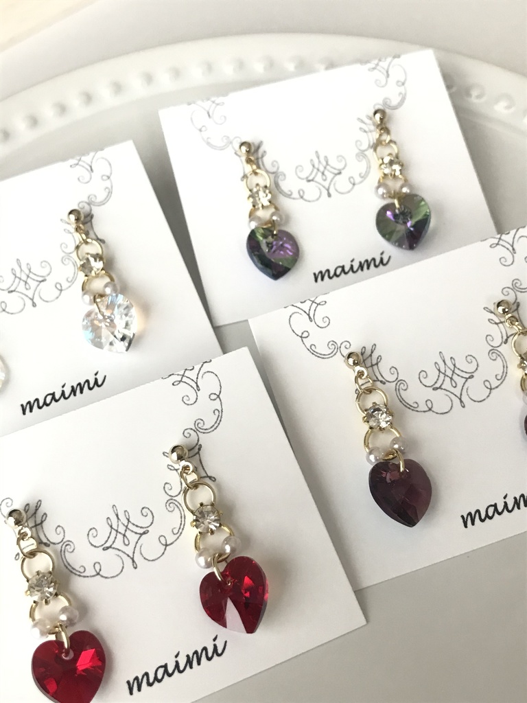 アイナナ ŹOOĻ ハートスワロフスキーピアス/イヤリング